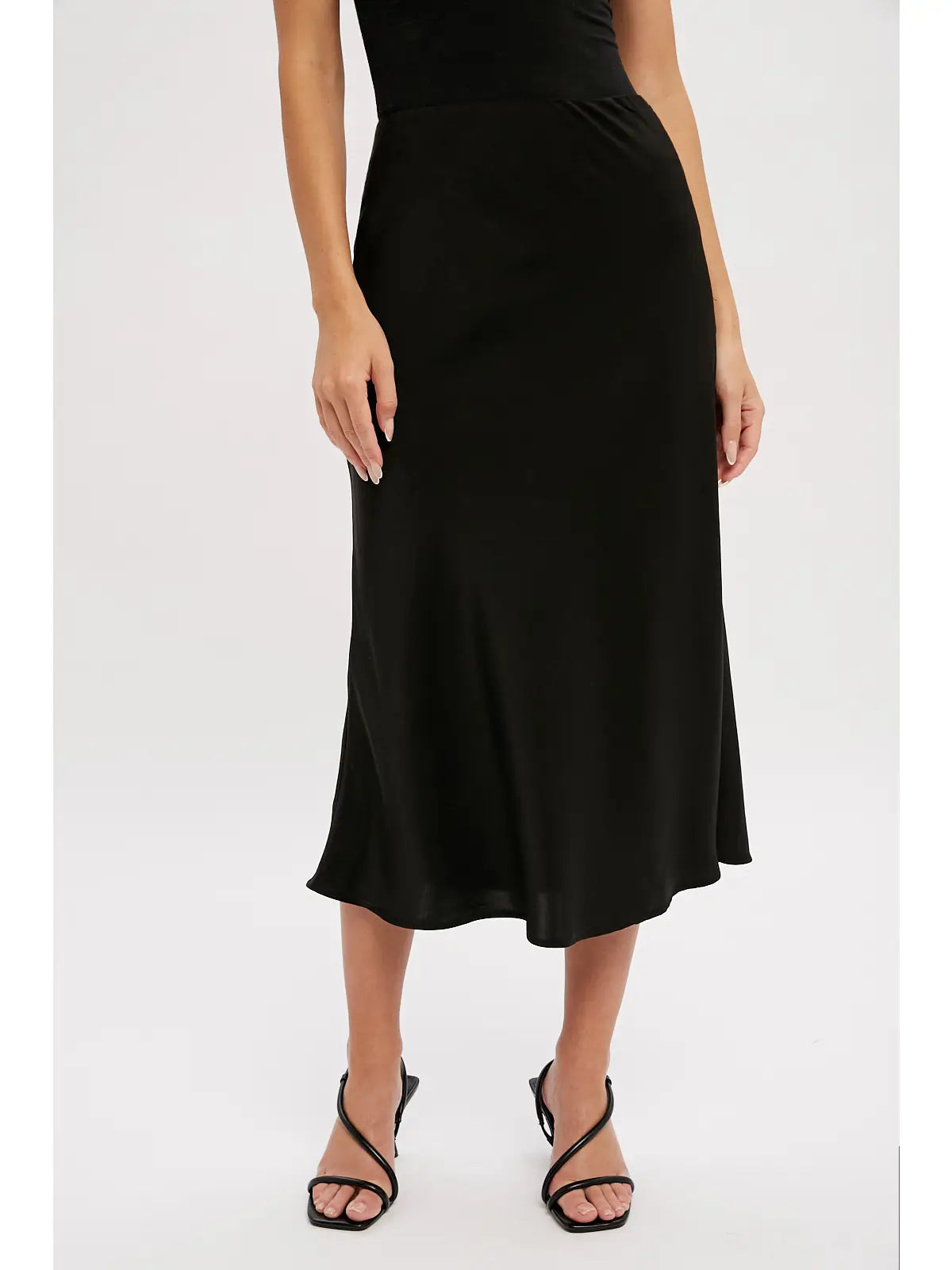 BI - Satin Midi Skirt