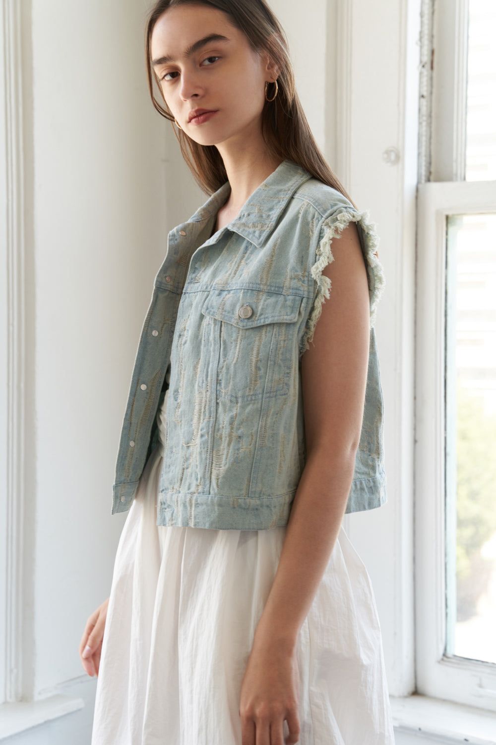 ONLINE ONLY! BLESSED LIFT DENIM VEST