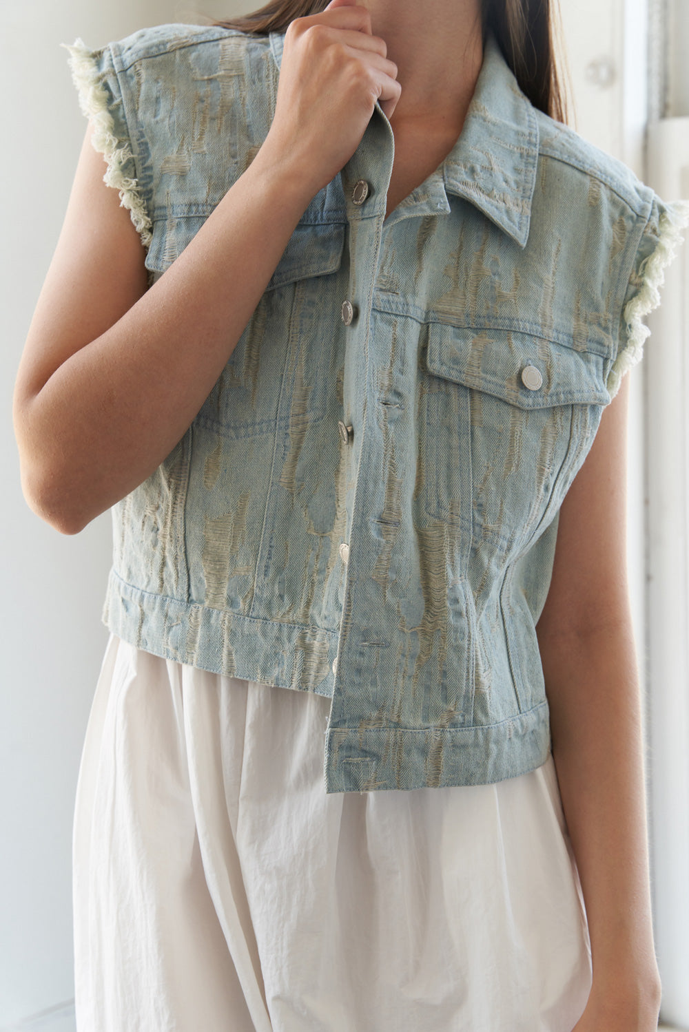 ONLINE ONLY! BLESSED LIFT DENIM VEST
