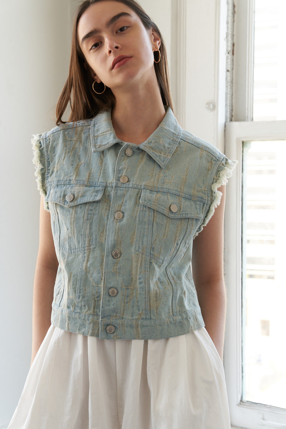 ONLINE ONLY! BLESSED LIFT DENIM VEST