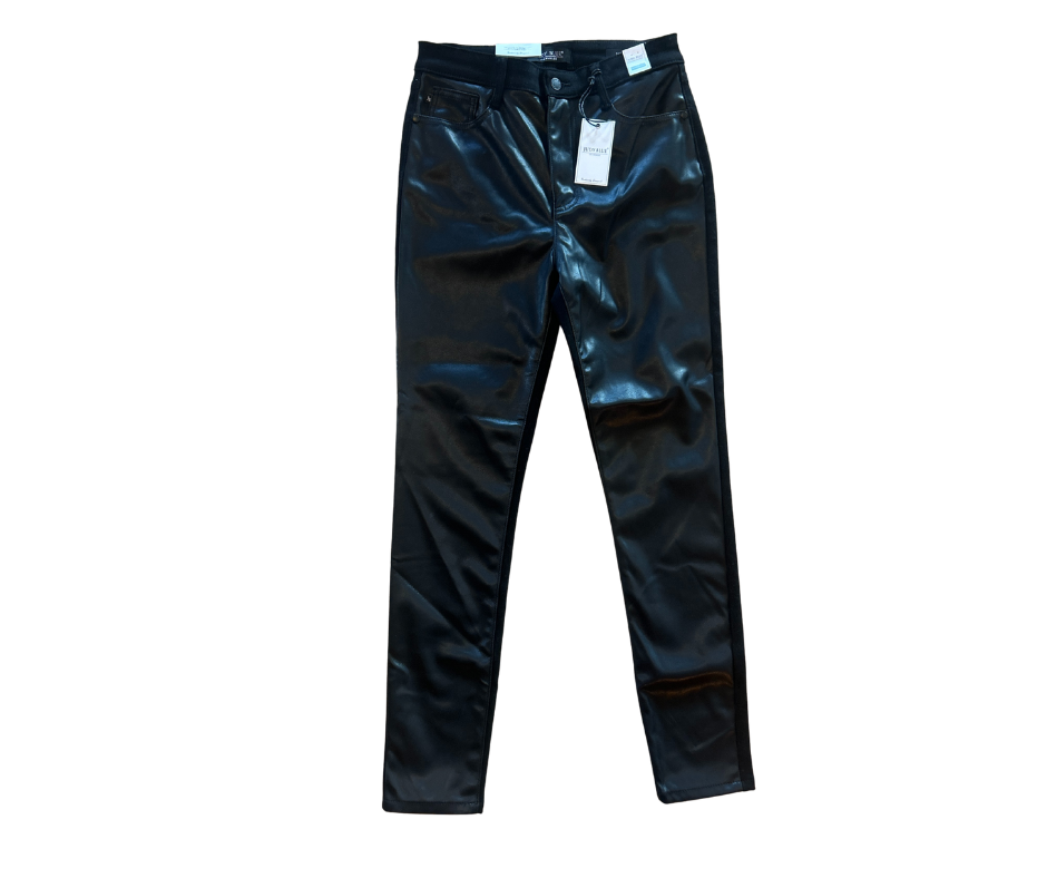 Judy Blue Black High Rise Skinny Coated Jeans