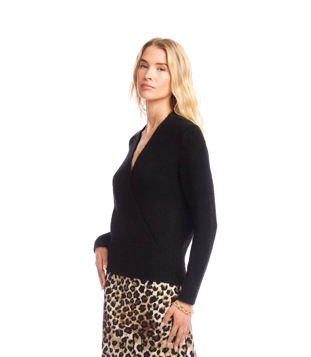 Karen Kane - Wrap Sweater in Black