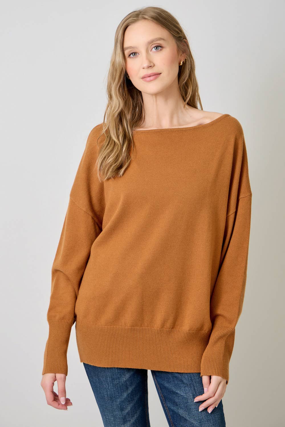 Mystree - Off Shoulder Sweater Top In Ivory