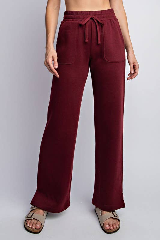 Sunday Morning - STRAIGHT LONG-LEG FRENCH TERRY PANTS: Black