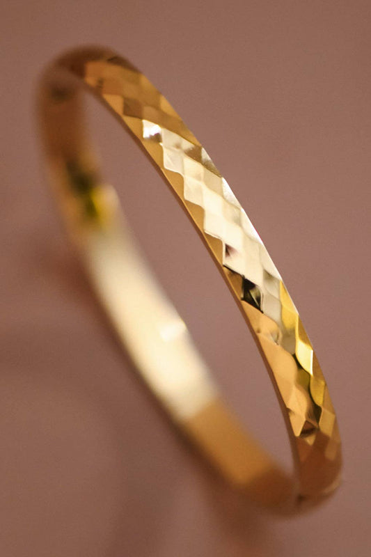 Mia Accessories - 18K Gold Plated Waterproof Stainless Steel Bangle