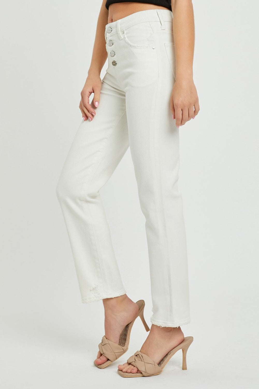 ONLINE ONLY! RISEN Full Size Mid-Rise Tummy Control Straight Jeans