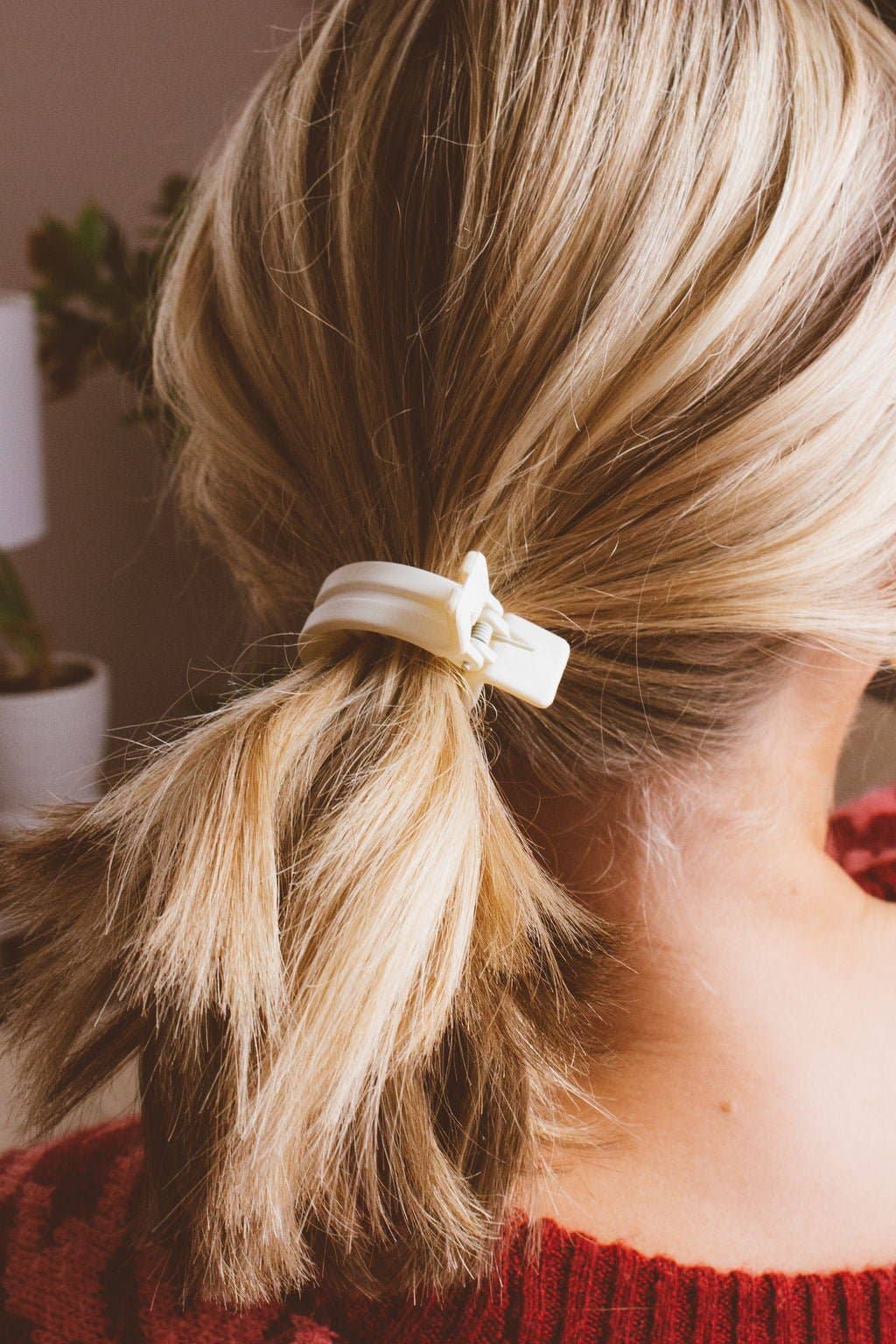 Shop ANDi - Ponytail Claw Clip: Jade / Diagonals