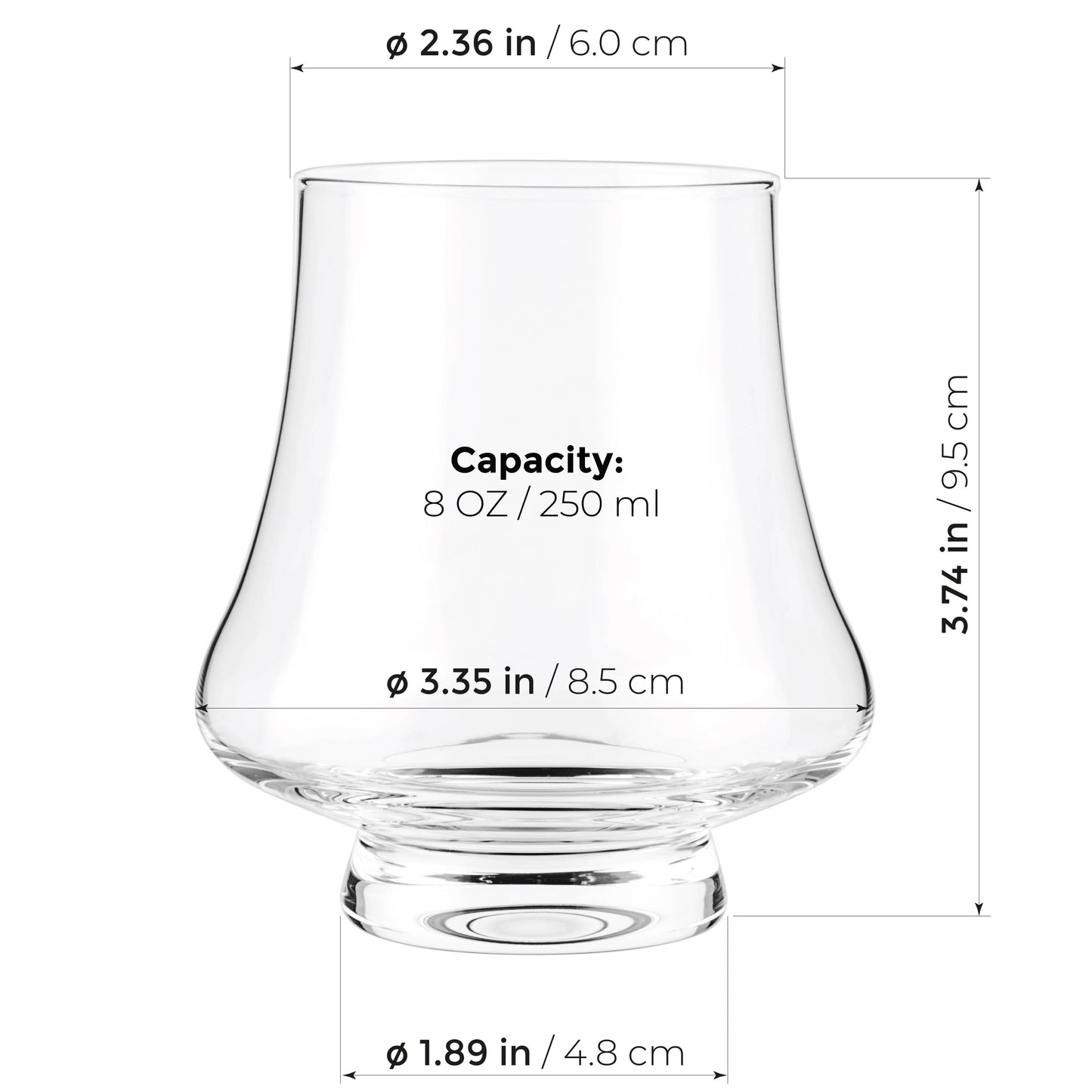 TEALYRA / LUXBE - Luxbe - Bourbon & Brandy Crystal Glasses Snifter, Set of 4