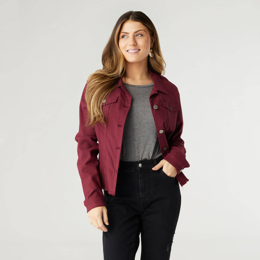 COCO + CARMEN - Cloud 9ine Jacket with Fringe: Beaujolais