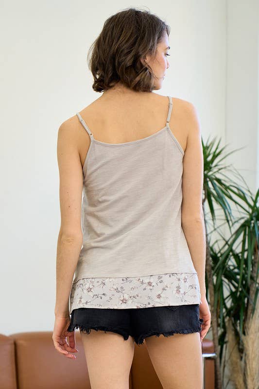 Doe and Rae - Patchwork Top - Grey Blossom