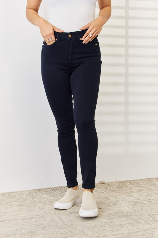 ONLINE ONLY! Judy Blue Full Size Garment Dyed Tummy Control Skinny Jeans