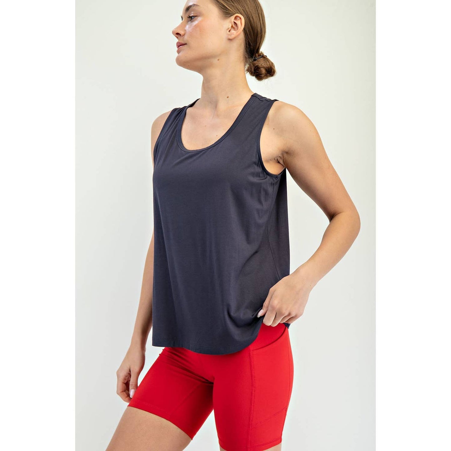 Rae Mode - VISCOSE MODAL SLEEVELESS TANK: Navy