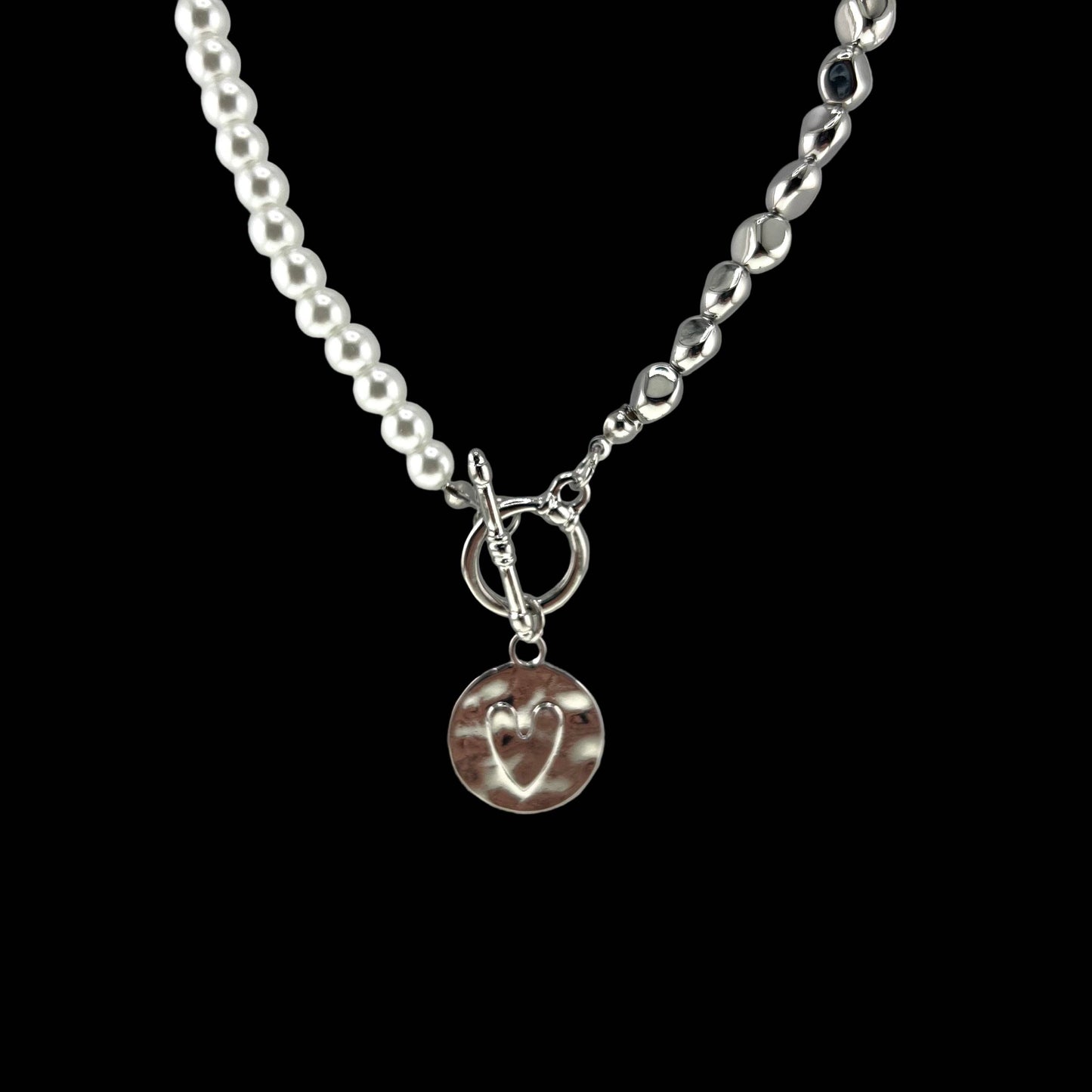 Lauren Michael - Heart Stamped Necklace