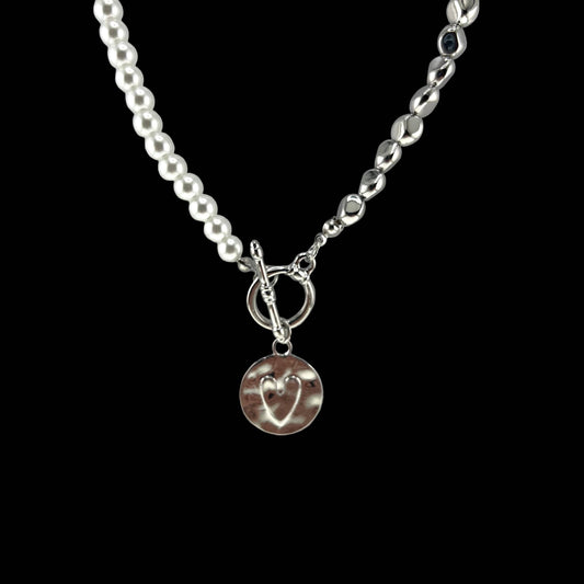 Lauren Michael - Heart Stamped Necklace