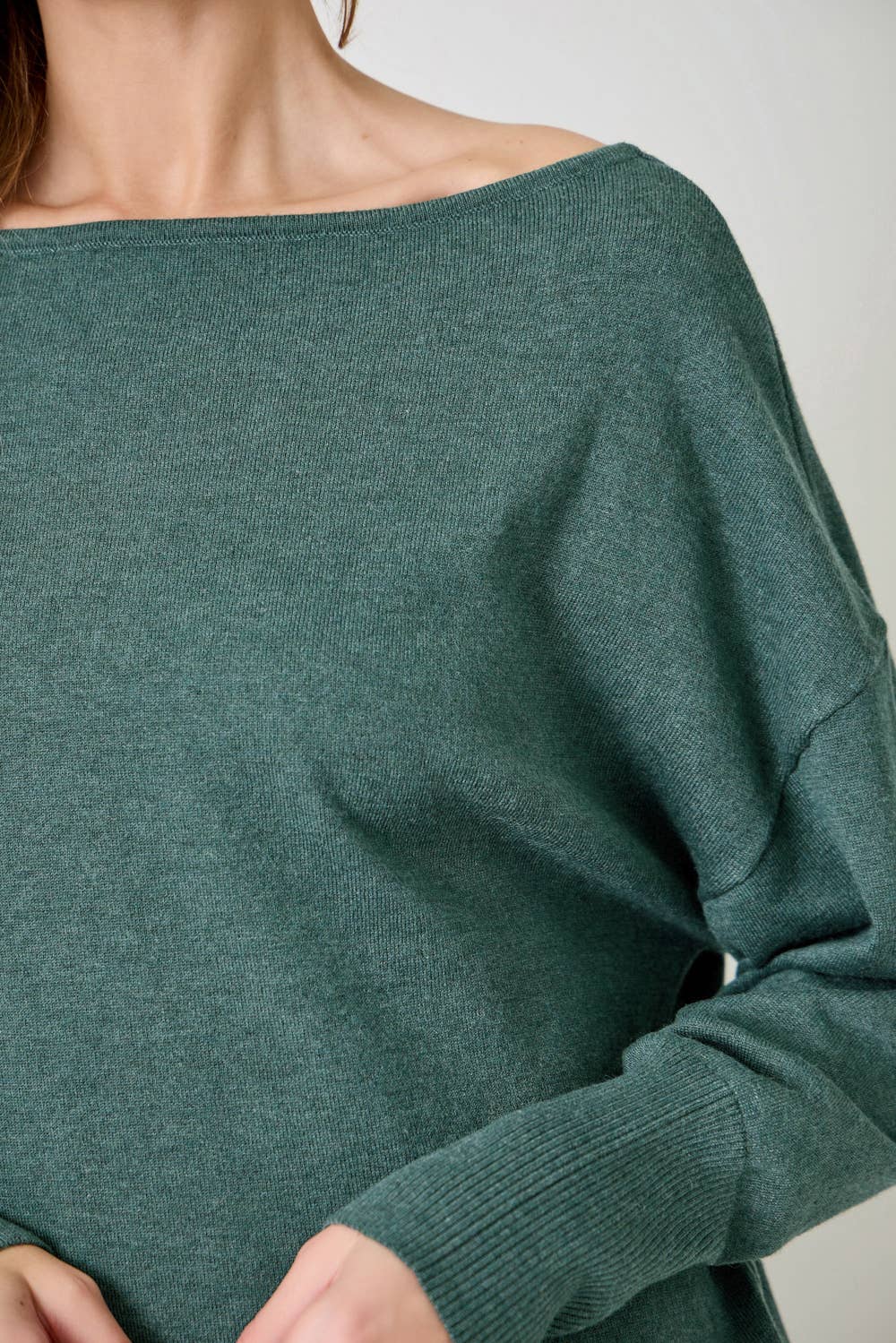 Mystree - Off Shoulder Sweater Top In Ivory