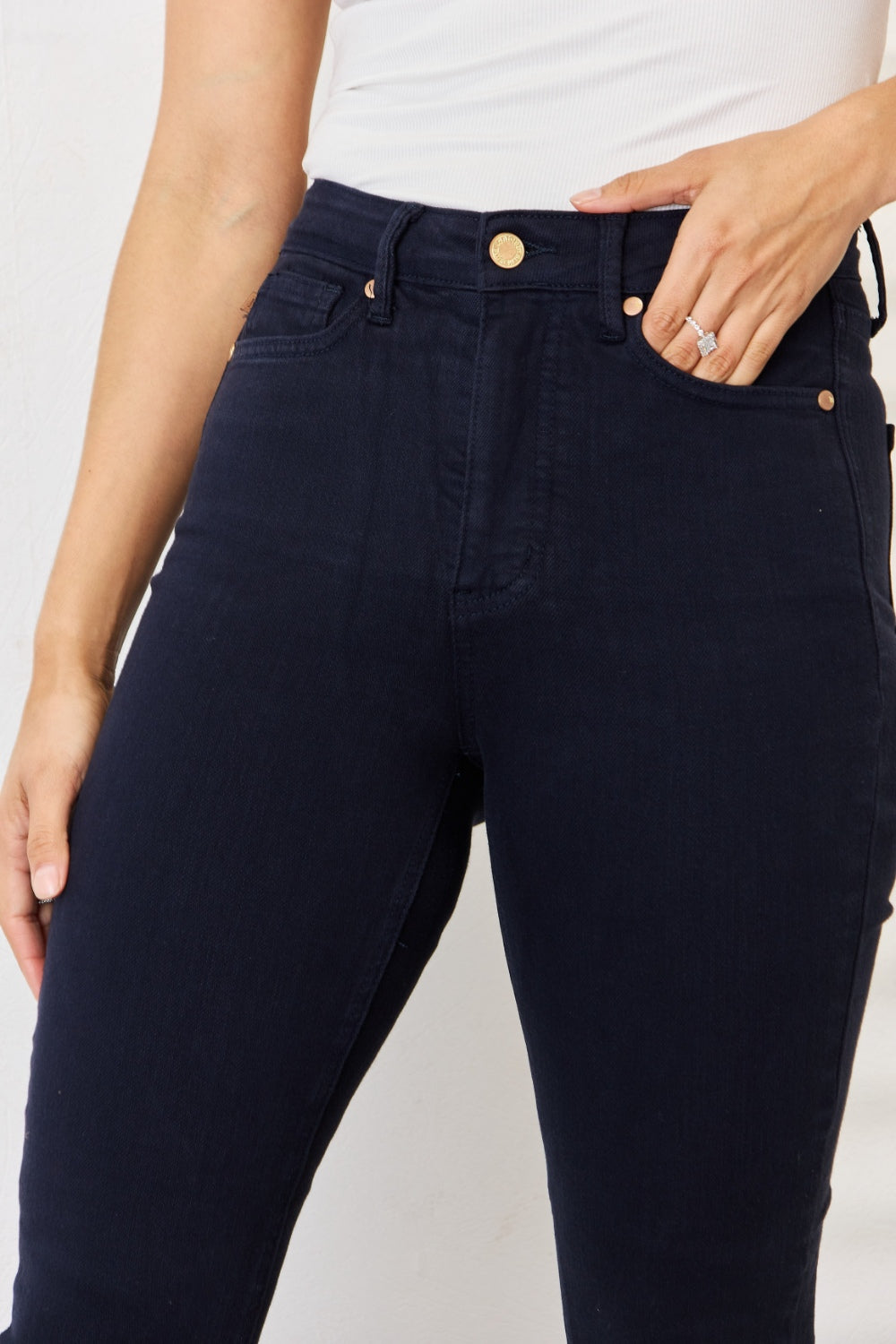 ONLINE ONLY! Judy Blue Full Size Garment Dyed Tummy Control Skinny Jeans