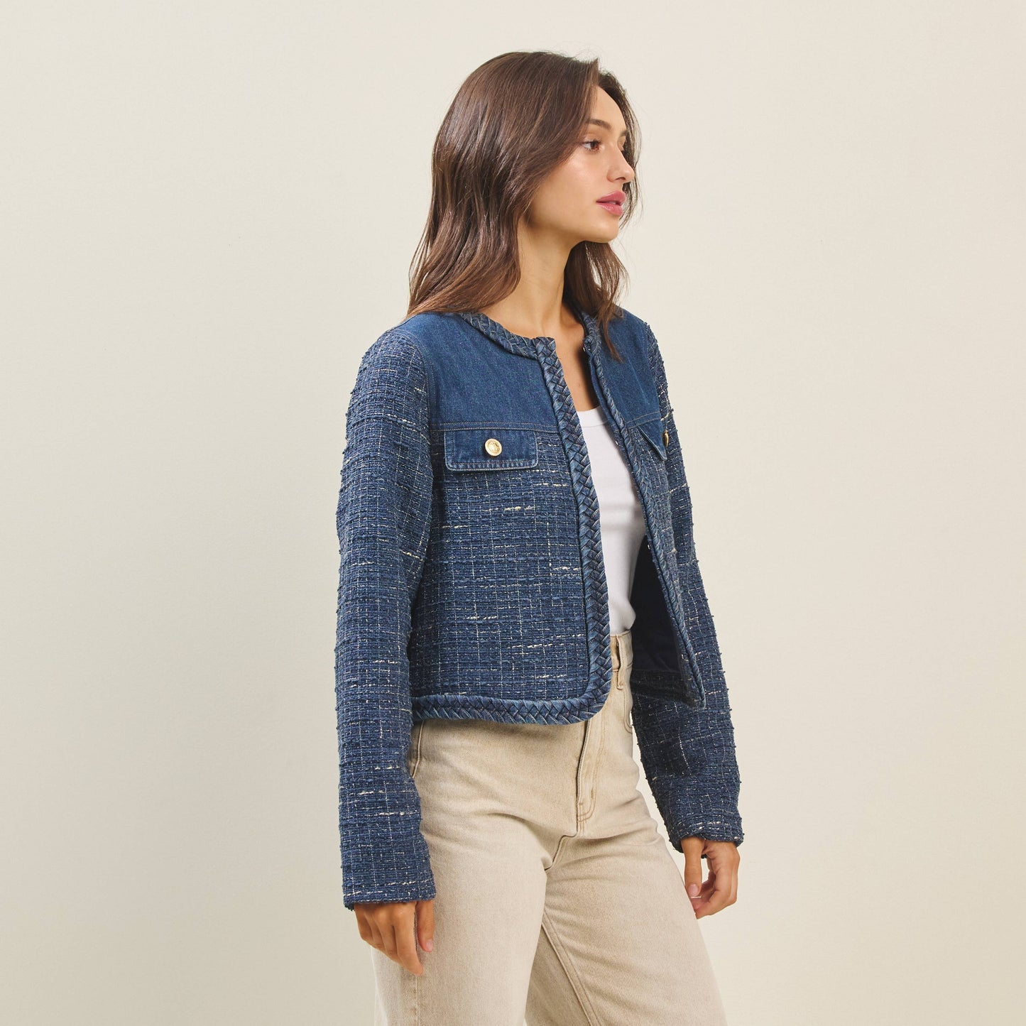 Able - Denim tweed jacket: Denim