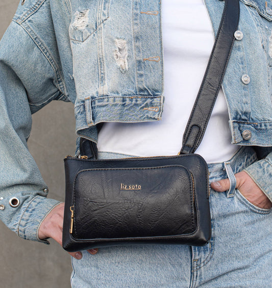 Liz Soto Handbags - Jenni 3320 cross body: Black