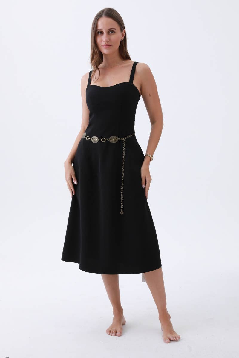 Leto Accessories - Western Chain Belt – Interlocking Oval & O-Ring Design: Autique Gold