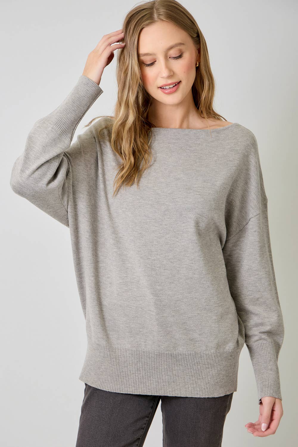 Mystree - Off Shoulder Sweater Top In Ivory