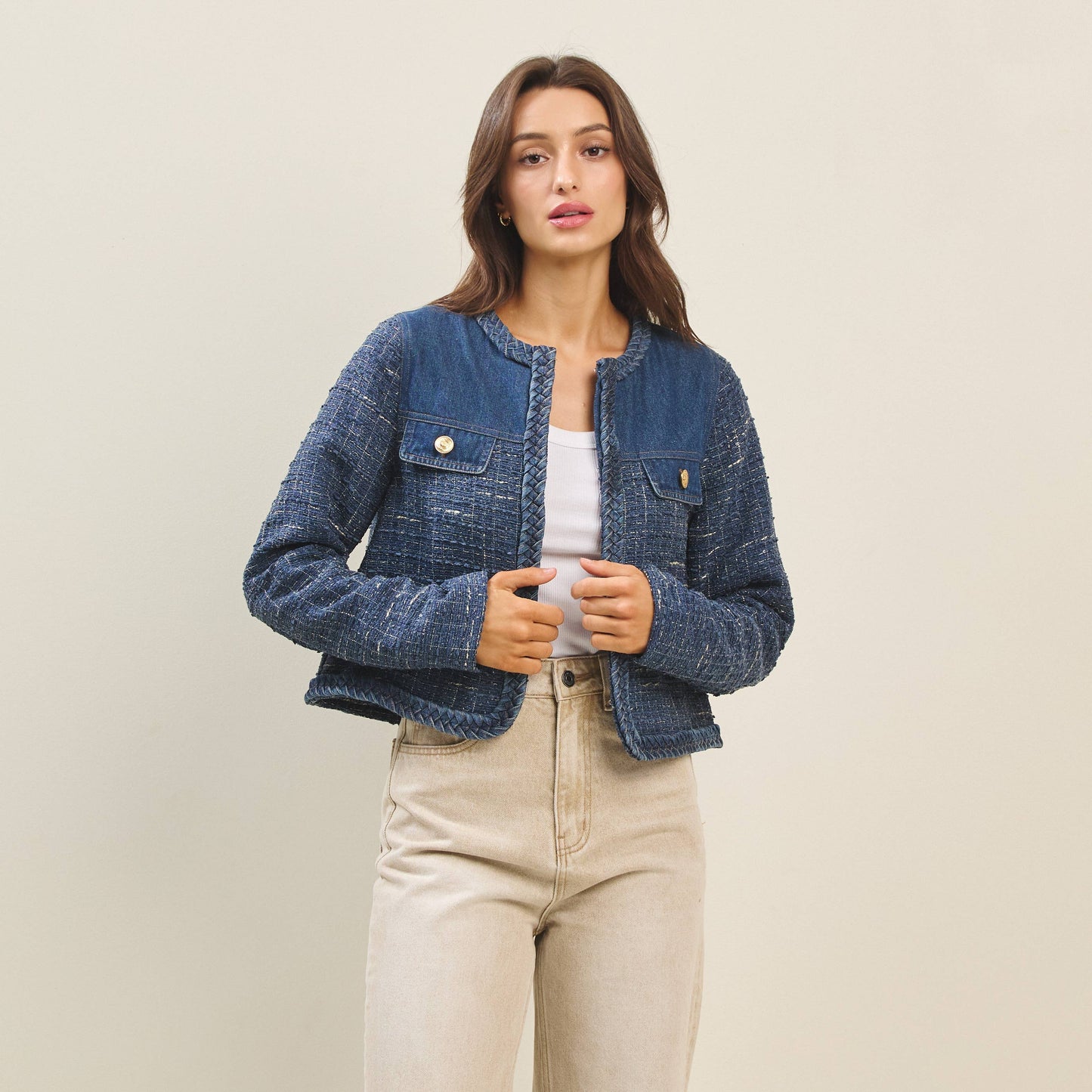 Able - Denim tweed jacket: Denim