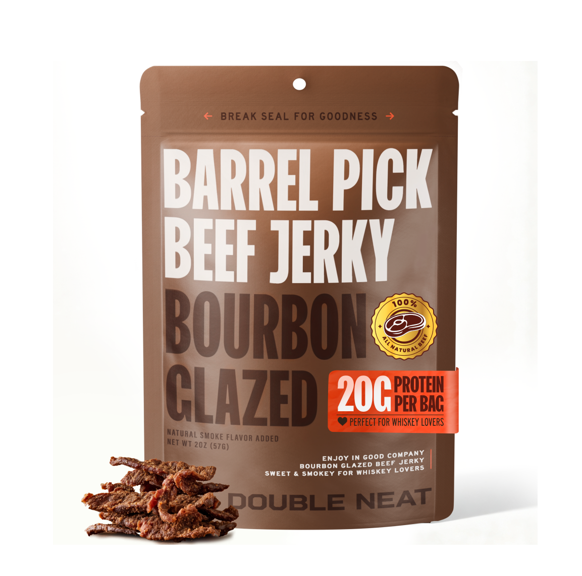 Double Neat - Bourbon Glazed Beef Jerky