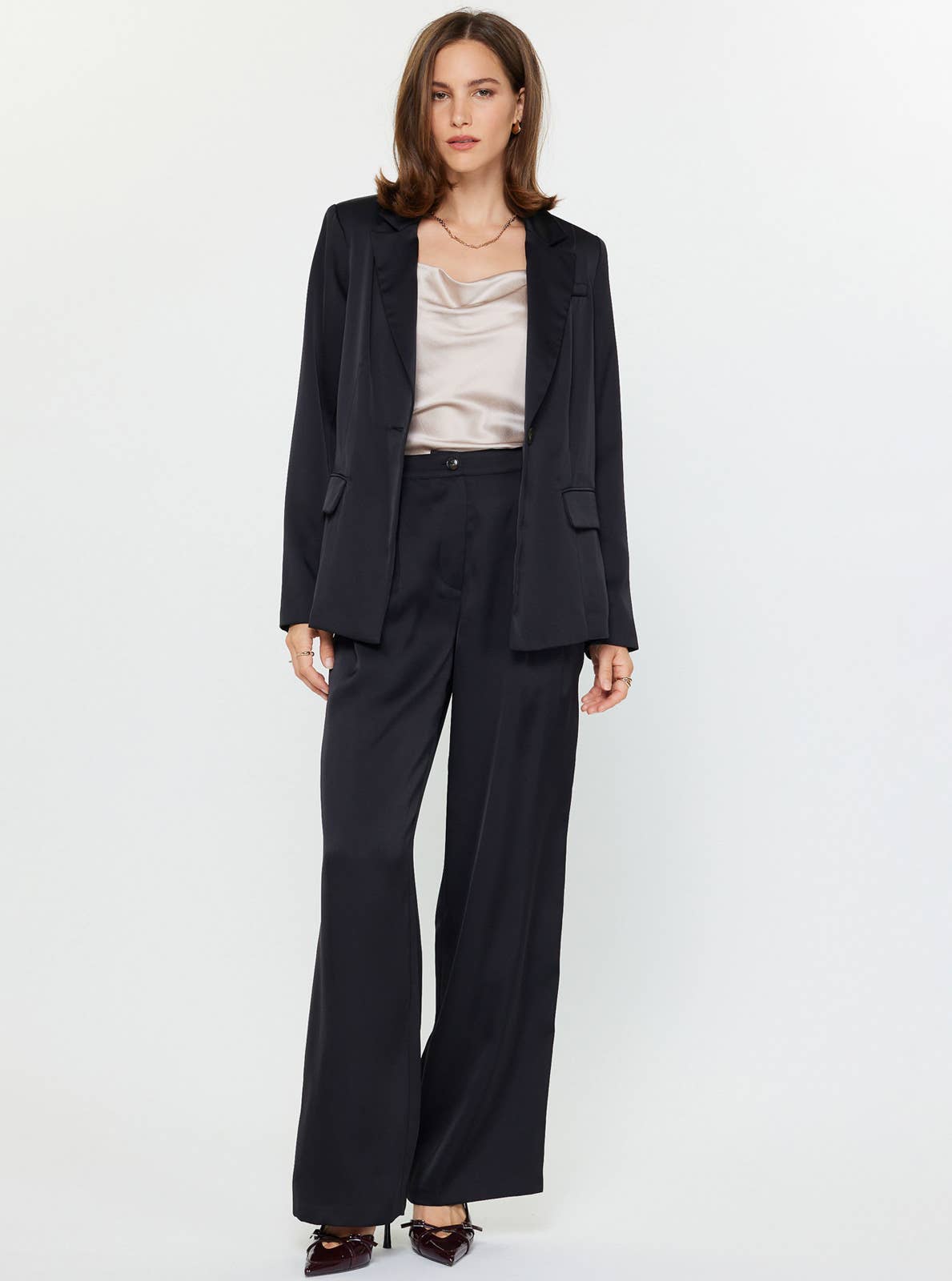 Current Air - Silky Tailored Jacket: Black