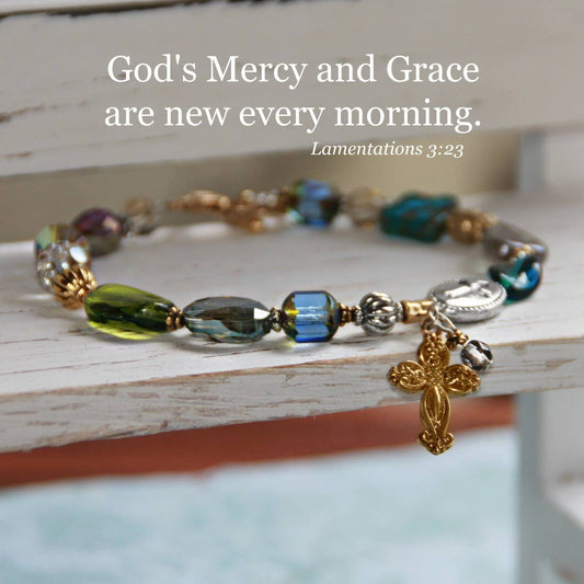Inspirational Jewels316 - God's Grace is New every Morning Bracelet  IN-168