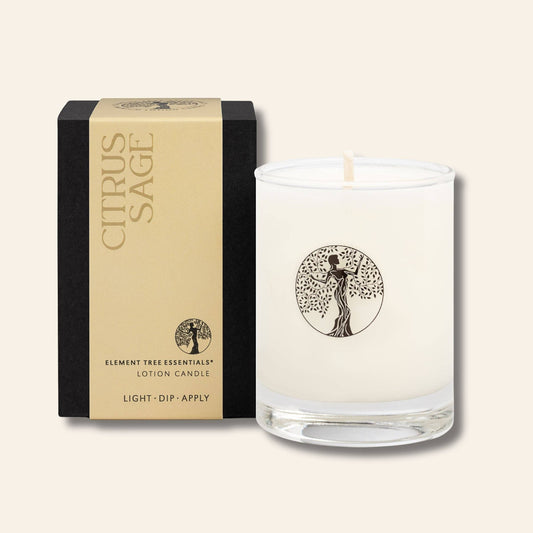 Element Tree Essentials - Citrus Sage Lotion Candle: 3 oz. Lotion Candle