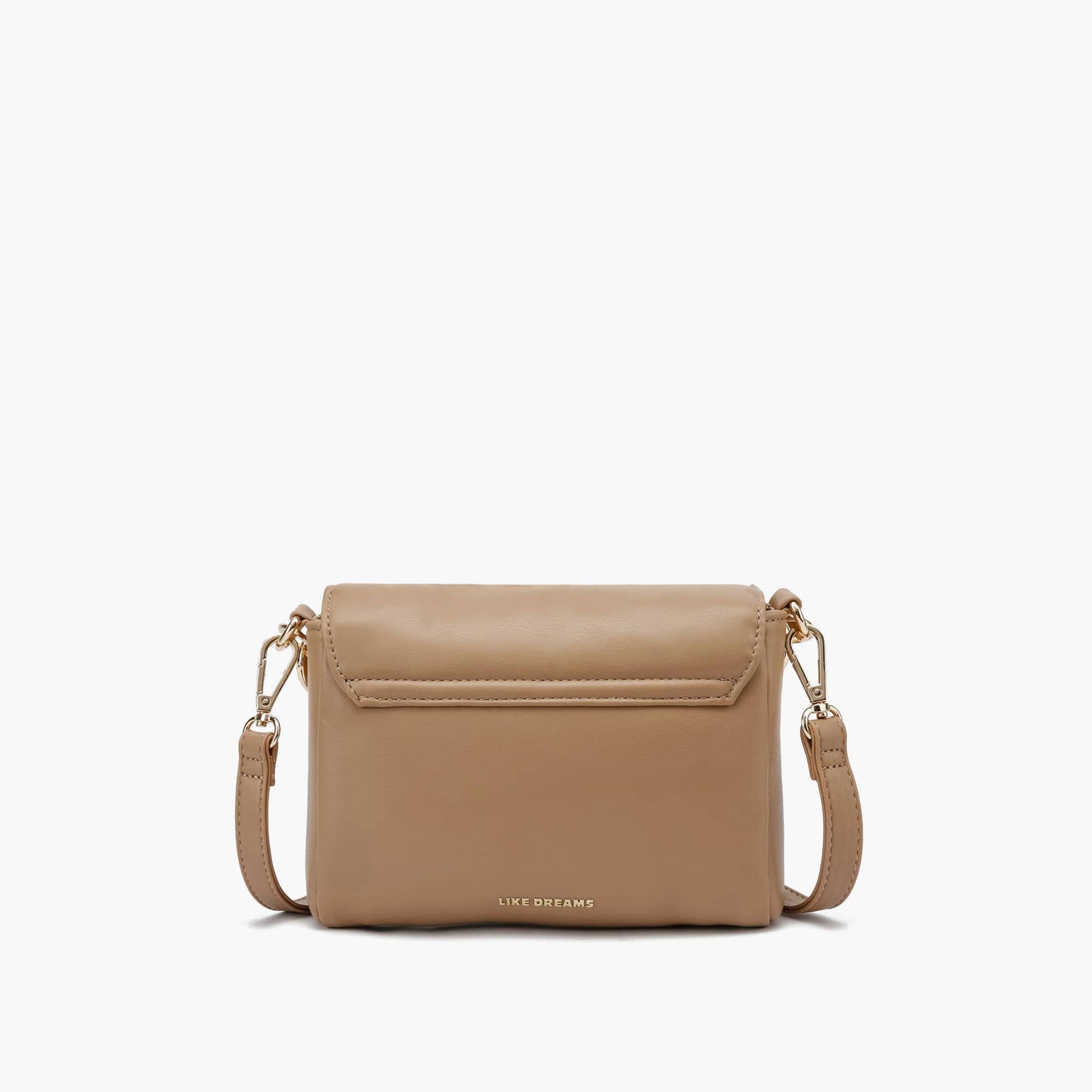 Like Dreams - Mysa Gold Chain Crossbody: Taupe