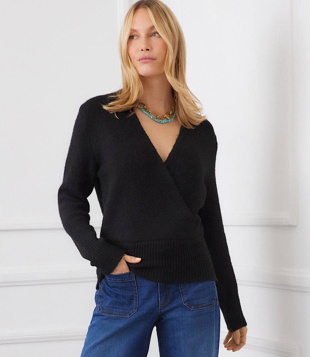 Karen Kane - Wrap Sweater in Black