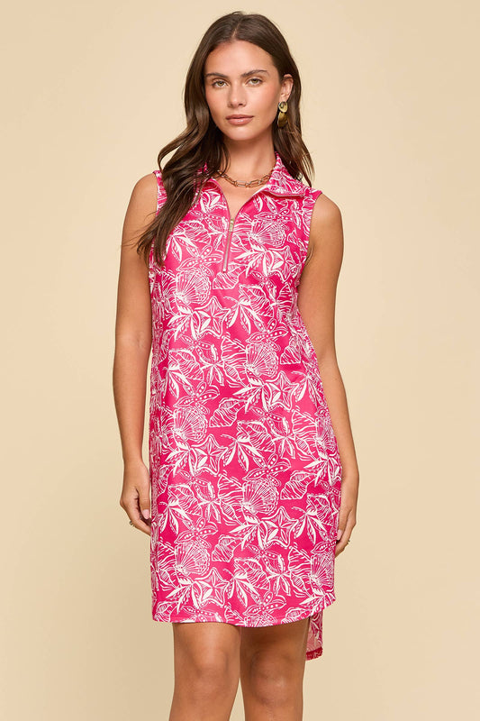 Dear Scarlett - Clubhouse Sun-Cool Dress: HOT PINK