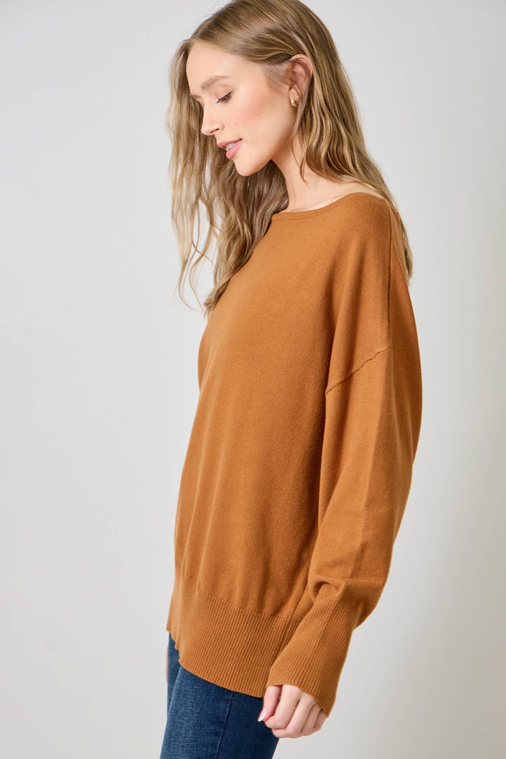 Mystree - Off Shoulder Sweater Top In Ivory