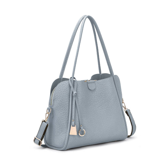 Mellow World - Sandi 3 Compartment Satchel: Blue Grey