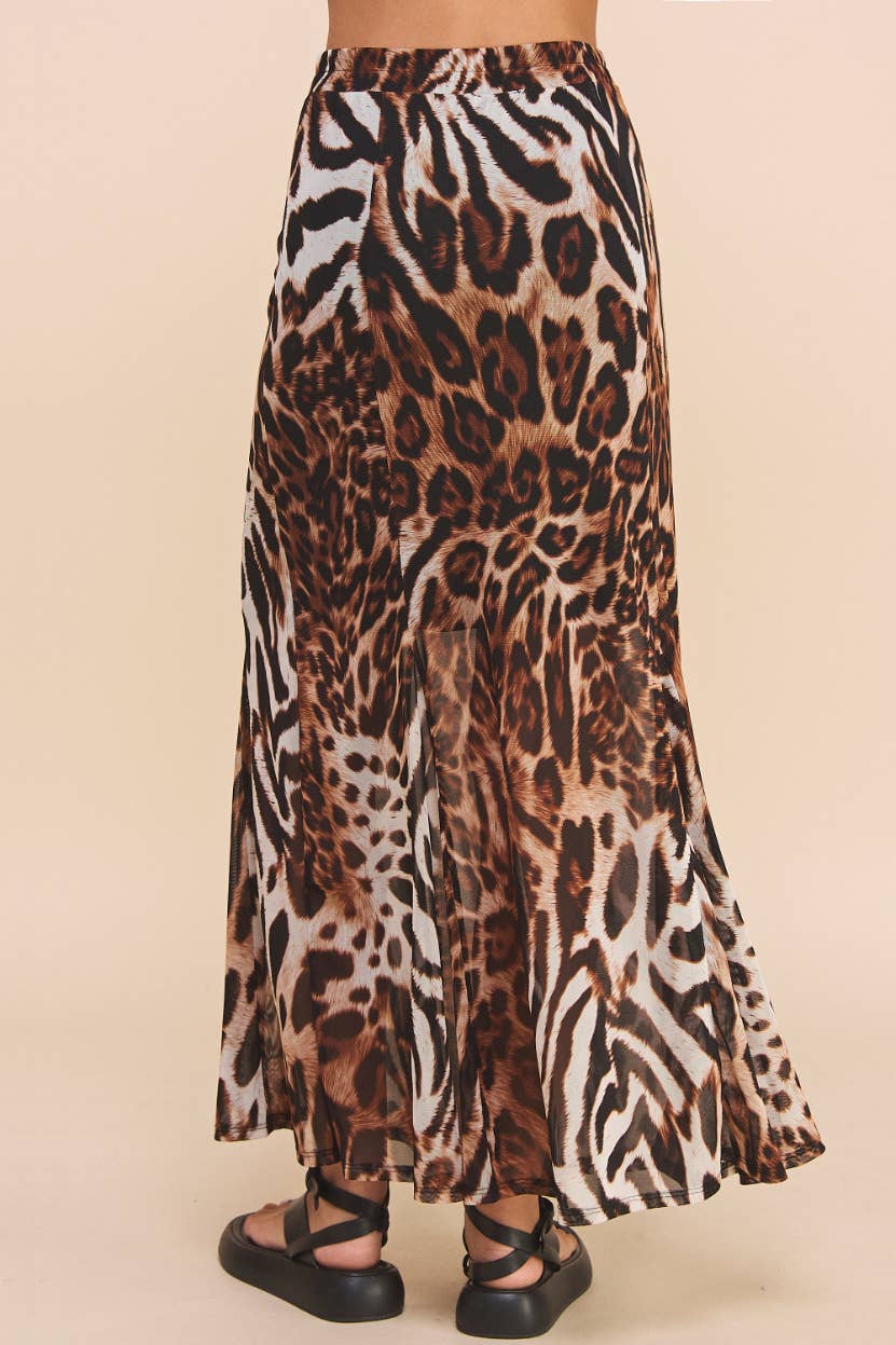 Senara Maxi Skirt Animal Print: Animal Print