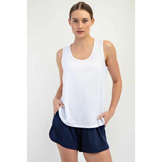 Rae Mode - VISCOSE MODAL SLEEVELESS TANK: White