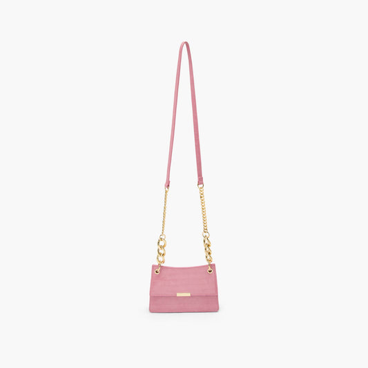 Like Dreams - Suvi Croc Crossbody: Rose Pink