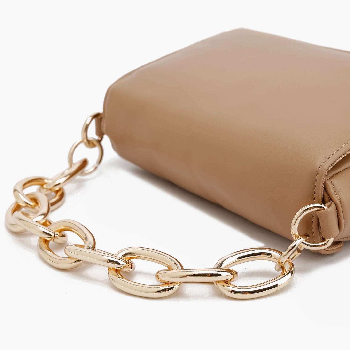 Like Dreams - Mysa Gold Chain Crossbody: Taupe