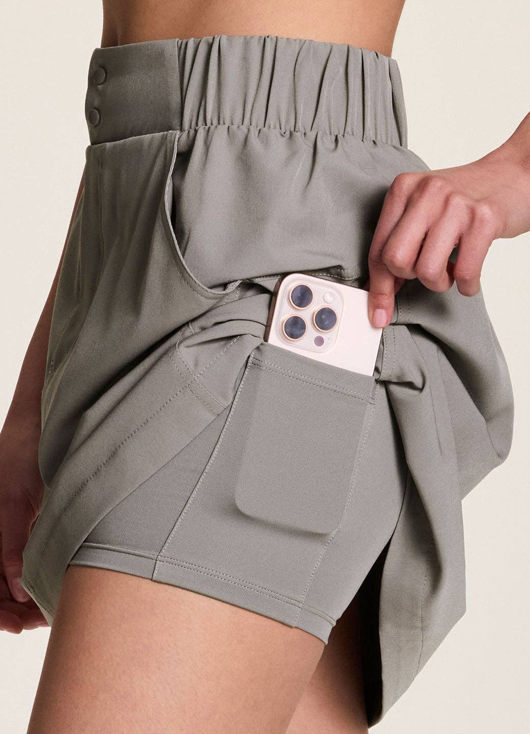 RBX Active - On The Journey Skort: Driftwood