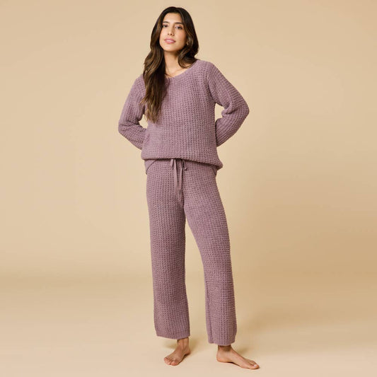 Softies - Marshmallow Waffle Boatneck Lounge Set: Driftwood