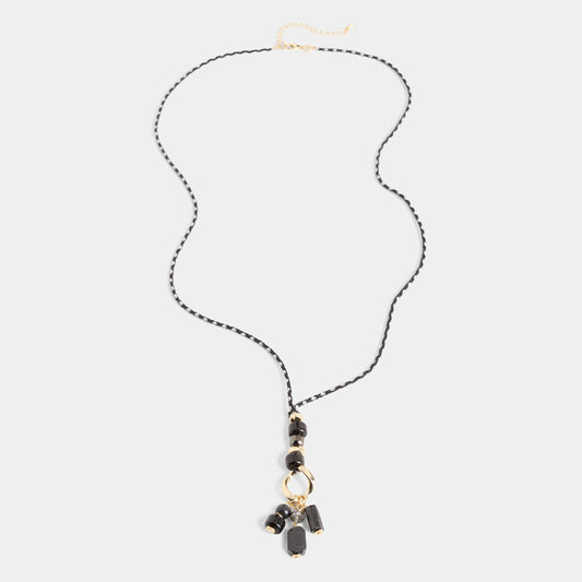 COCO + CARMEN - Simone Long Necklace: Black