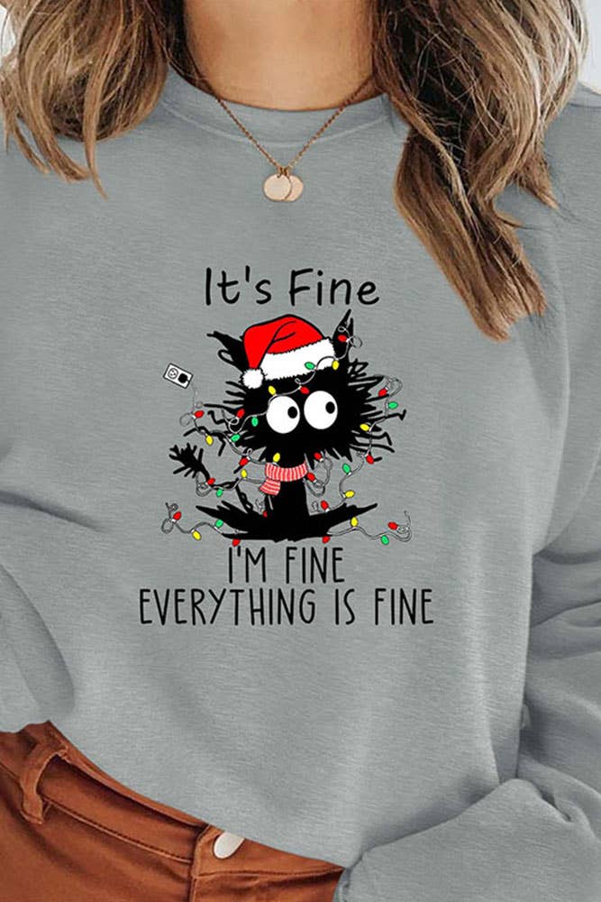 UN - Funny Cat Christmas Sweatshirt