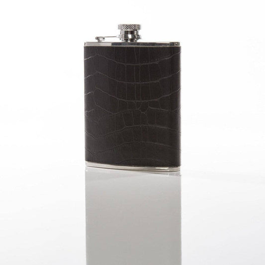 The Sharp Canteen - Black Croc Flask