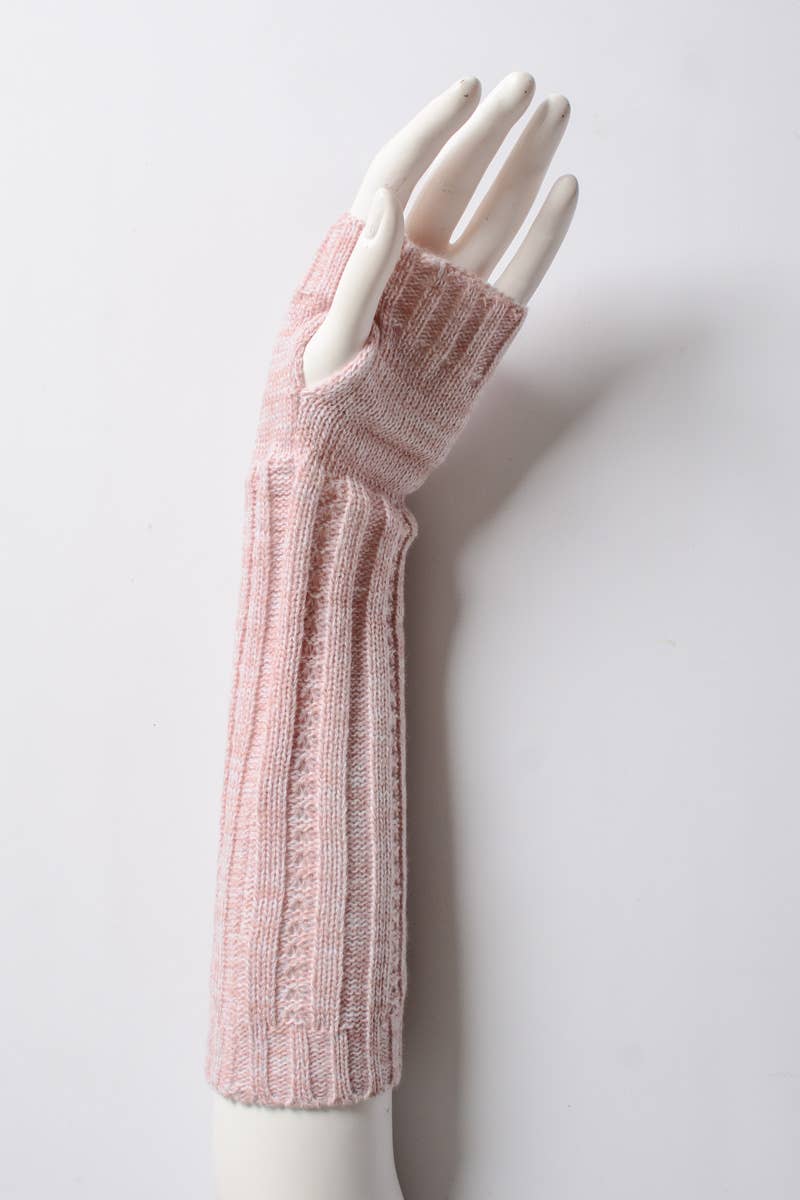 Ribbed Arm Warmers: Pink