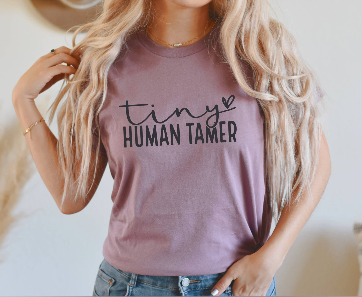 HW Mom Shirt Tiny Human Tamer Grey