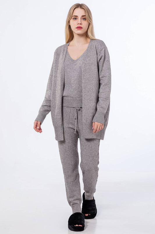 Monroe Cardigan/Jogger Set: Grey